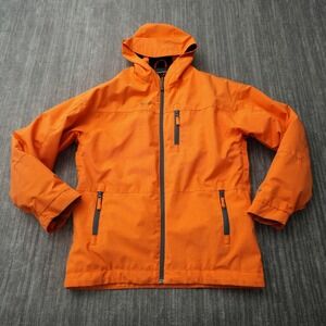 RPZN Jacket Youth Hooded Outdoor Waterproof Logo Snowboard Ski Orange Pockets XL